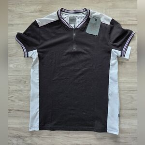 Asher Jones Black and White Men's Shirt Size S